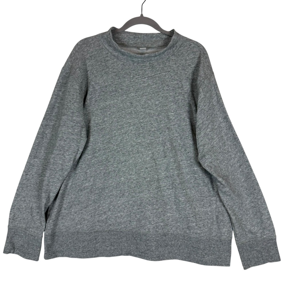 Old Navy Sweatshirt Mens 2XL Gray Fleece Crewneck Pullover Solid Basic Casual